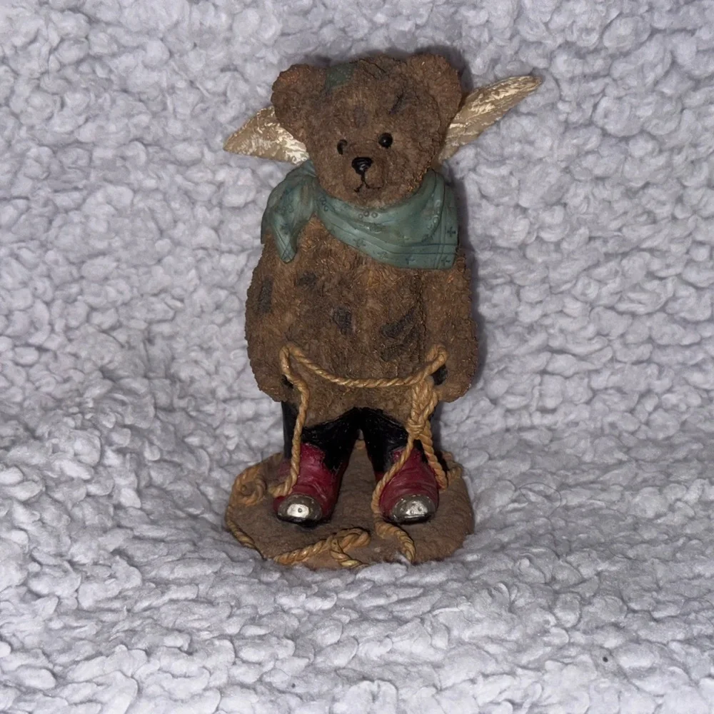 Vintage Teddy Angels Have A Doo Da Day Cowboy Bear Figurine